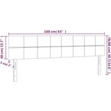  Uzglavlje plavo 160x5x78/88 cm od tkanine | shoptok.hr