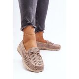VINCEZA Women's Beige Loafers With Bow Reece | shoptok.hr