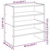  Stalci za cipele 2 kom koji se mogu složiti bijeli 60x30x30,5cm Slike