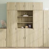  Visoka komoda boja hrasta sonome 80 x 42,5 x 185 cm drvena Cene