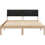  Kovinska posteljna konstrukcija Rjava in črna 150 x 200 cm, (5000084167) | Shoptok.si