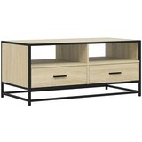 Maison Chic Klubska mizica - kavna mizica - Nizka mizica sonoma hrast 100x50x45 cm inženir. les in kovina, (21753141) Cene