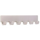 SIRO Garderobna letev (Do x Š x V: 240 x 41 x 16 mm, Število kaveljčkov: 6 kos, Srebrna) | Shoptok.si