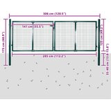  Vrata za ogradu Čelik 300x125 cm Zelena | shoptok.hr