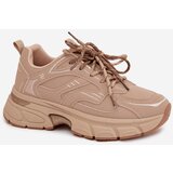Boto Women's Sports Sneakers With Double Lacing Beige Annelie | shoptok.hr