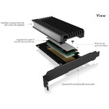 Icybox IB-PCI214M2-HSL ohišje/adapter za M.2 NVMe SSDje na PCIe x4 kartico s hladilnikom | Shoptok.si