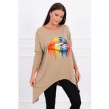 Kesi Oversize blouse with rainbow camel print Cene