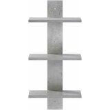  Zidna polica Betonska siva 30 x 13,5 x 64,5 cm Prerađeno drvo | shoptok.hr