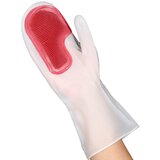 INF Čarobne rokavice za pomivanje posode z vgrajeno gobico - rdeče, (21778822) | Shoptok.si