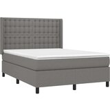  Krevet box spring s madracem LED tamnosivi 140x200 cm tkanina | shoptok.hr