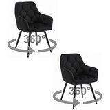  JORK360 Stolica - crni baršun / crne noge x 2 | shoptok.hr