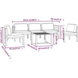  6-dijelna vrtna garnitura s jastucima aluminijska antracit | shoptok.hr