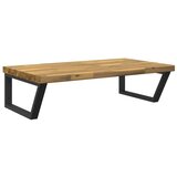  Polica za Lavabo - Umivaonik s prirodnim rubom montirana na zid - Izbijeljena i crna 100 x 50 x 24 cm Četvrtasto | shoptok.hr