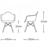 EM FURNITURE otroski stolcek Eiffel Arm White | Shoptok.si
