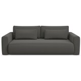 Makamii Temno siva žametna raztegljiva/s prostorom za shranjevanje sedežna garnitura 238 cm Kapua – | Shoptok.si