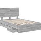  Krevetna konstrukcija Siva Sonoma 120 x 190 cm Inženjersko Drvo | shoptok.hr