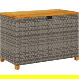  Kutija za pohranu siva 110x55x63cm poliratan drvo bagrema | shoptok.hr