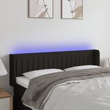  LED uzglavlje crno 147x16x78/88 cm od tkanine | Eponuda.com
