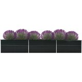  Vrtna visoka greda pocinkano jeklo 480x80x77 cm antracitna | Shoptok.si