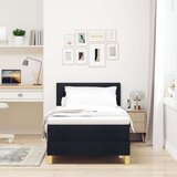  Črna postelja s škatlasto vzmetnico 90x190 cm, (22082751) | Shoptok.si