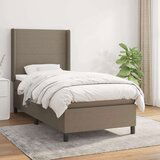  Krevet s oprugama i madracem smeđesivi 90x190 cm od tkanine | shoptok.hr
