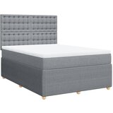 Maison Chic Box spring postelja - Vzmetna postelja z vzmetnico svetlo siva 160x200 cm žamet SL24244, (21890932) | Shoptok.si