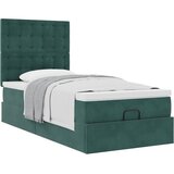 vidaXL Okvir kreveta s madracima tamnozeleni 100x200cm baršunasti | shoptok.hr