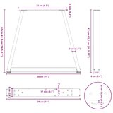  Noge za klub stolić V-oblika 2 kom antracit 28 x (42-43,3) cm čelik | shoptok.hr