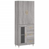 Maison Chic Visoka Komoda - Predalnik siva sonoma 69,5x34x180 cm inženirski les, (21721949) | Shoptok.si