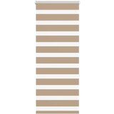 Zebra zavjesa Pješčano smeđa 55x150 cm Širina tkanine 50,9 cm Poliester | shoptok.hr