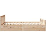 vidaXL Okvir kreveta bez madraca 160 x 200 cm od masivne borovine | shoptok.hr