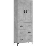  Visoka komoda siva betona 69 5x34x180 cm od konstruiranog drva | shoptok.hr