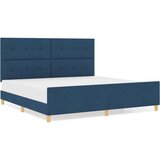  Krevet s plavim okvirom 200x200 cm od tkanine | shoptok.hr