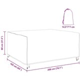vidaXL Prevleka za zunanje pohištvo Črna 200 x 165 x 80 cm 600D | Shoptok.si