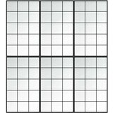  Ogledala 6 kom crna 100x60 cm metalna | shoptok.hr