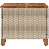  Vrtni stol bež 45 x 45 x 37 cm od poliratana i bagremovog drva | shoptok.hr