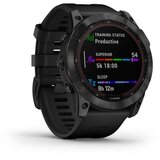 Garmin sportski sat Fenix 7X Sapphire Solar Carbon Gray Crna | shoptok.hr