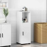 vidaXL Kopalniška omarica z vrati Bela 30 x 35 x 95 cm Konstruiran les | Shoptok.si