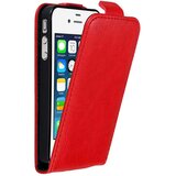Cadorabo Ohišje, združljivo z Apple iPhone 4 / 4S v rdeče jabolko - Zaščitni ovitek v obliki flipa z magnetnim zapiranjem, (20558636) Cene