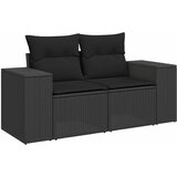  Set sofe 7 kom. Crna 55 x 55 x 69 cm Poli Rattan i čelik 255 x 255 x 85 cm | Shoptok.si