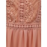Vila Pink dress with lace top Mikada - Women | Shoptok.si