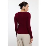 Trendyol Claret Red Square Collar Knitwear Sweater | shoptok.hr