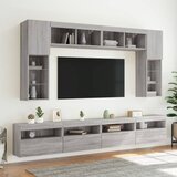  8-dijelni set zidnih TV ormarića LED boja hrasta sonome | shoptok.hr