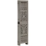 Sobna pregrada s 5 panela siva 200 x 165 cm masivno drvo manga | shoptok.hr