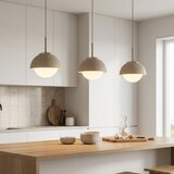  Brilagi - Viseći luster na sajli 1xE27/60W/230V prečnika 18 cm, bež sa zlatnim detaljima | Eponuda.com