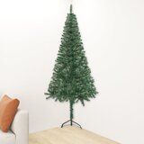 vidaXL Kotna umetna novoletna jelka zelena 120 cm PVC | Shoptok.si