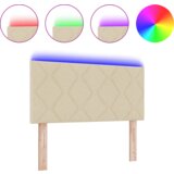  LED uzglavlje dizajn dijamantnih blokova krem 90 cm tkanina | shoptok.hr