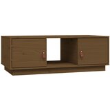 Maison Chic Klubska mizica - kavna mizica - Nizka mizica medeno rjava 100x50x35 cm trdna borovina, (21754617) Cene