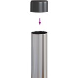 vidaXL Ograjni stebri 2 pcs srebrna 120 cm Cinkano jeklo | Shoptok.si