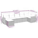  7-dijelni set vrtnih sofa svjetlosivi od poliratana | shoptok.hr